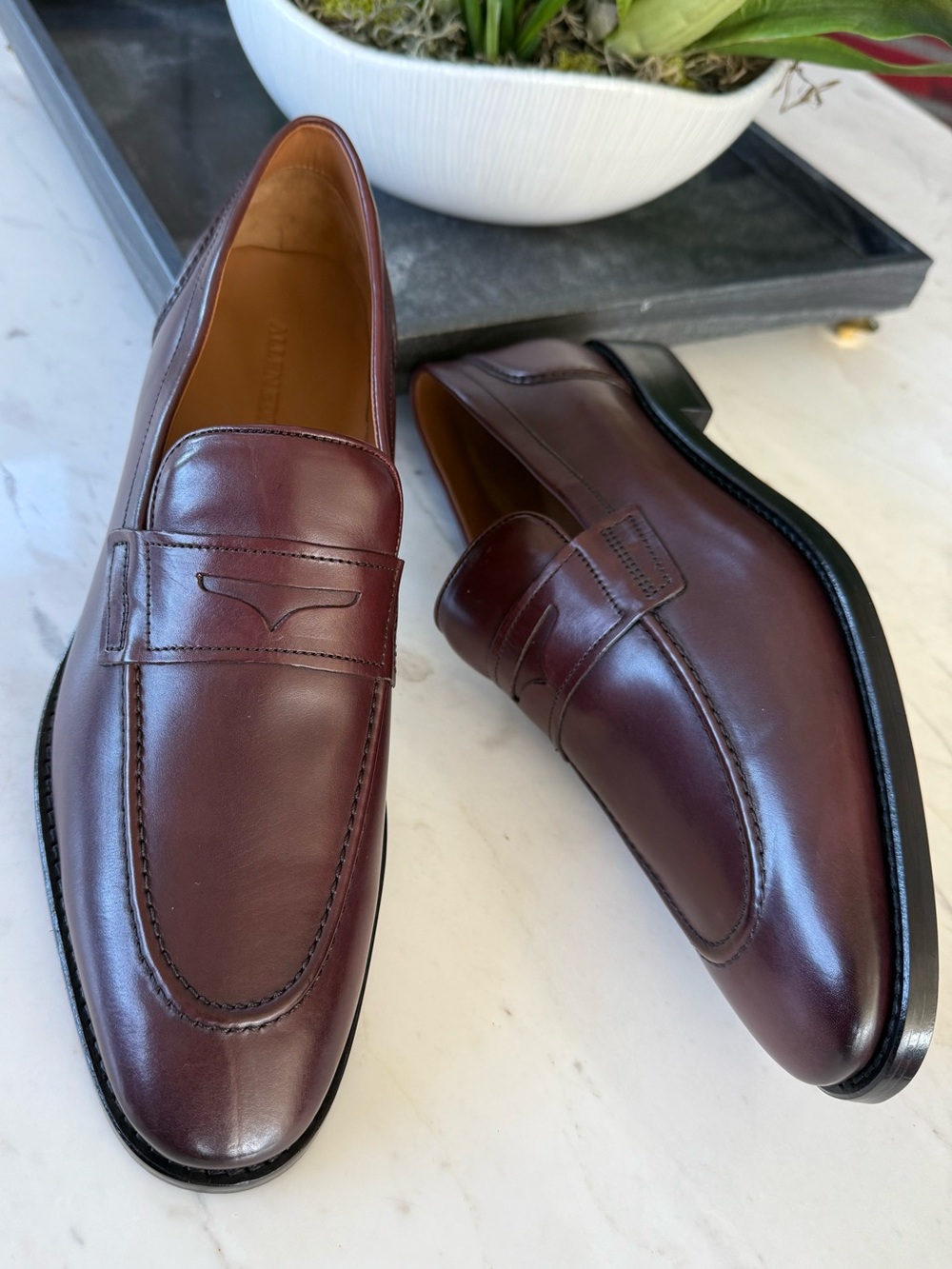 New Allen Edmonds Eli Leather Penny Loafers - Picture 16 of 16